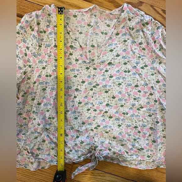 LC Lauren Conrad Size XXL Floral Bohemian Front Tie Top - Picture 6 of 8